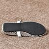 2024 Summer Mesh Buckle Hollow Breathable Flat Shoes Full Diamond Women's Sandals Hollow Fashion Single Shoes Fishing Net Shoes Women's