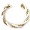Very Good HERMES Bangle Twist Ivory Gold SV925 Women Used