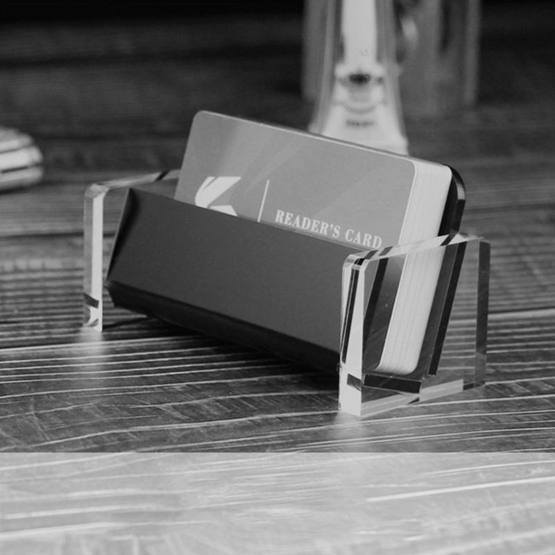 Business Card Holder Clear Acrylics Business Cards Holder Large Capacity Name Card Display Stand Office Desk Organizers