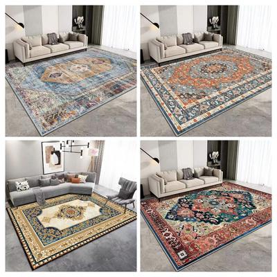 Popular Classic Retro Print Large Carpet Sofa Rug Living Room Decor Bedroom Bedside Rug Kitchen Dining Table Floor Mat Doormat