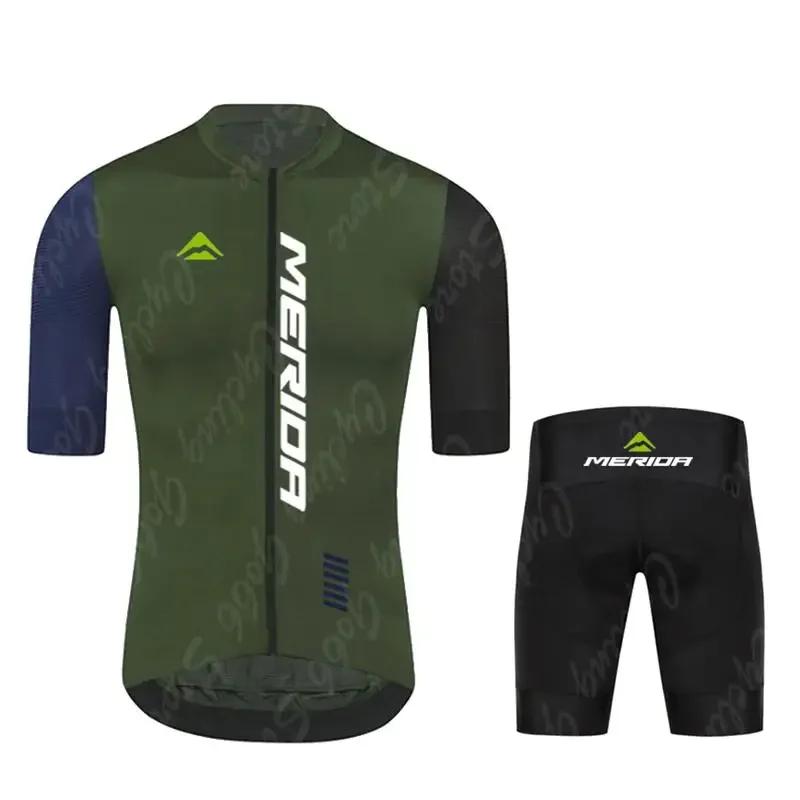 Abbigliamento Estivo Merida per Ciclismo Maglietta Traspirante per Bici Uniforme MTB Pantaloncini da Ciclismo Sportivi per Bicicletta Set Completo Traspirante Estivo per Ciclismo 2026