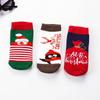 3 Paare/los Baumwolle Frühling Winter Herbst Baby Mädchen Jungen Kinder Socken Kinder Gestreiften Terry Schneeflocke Elch Santa Claus Weihnachten Bär