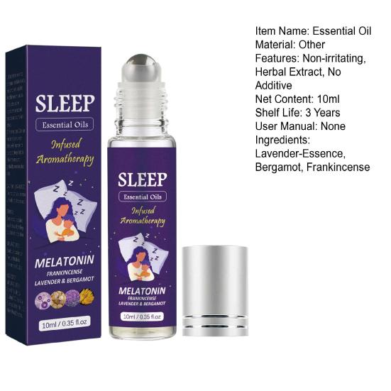 Olio aromatico per dormire da 10 ml, estratto di erbe efficace e non irritante, ad azione rapida, senza additivi, liquido, olio essenziale per un sonno profondo, puro e naturale