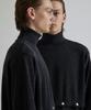 WHATEVERWEWANT Merino Wool Slit Button Turtle Neck Knit [C.Gray]