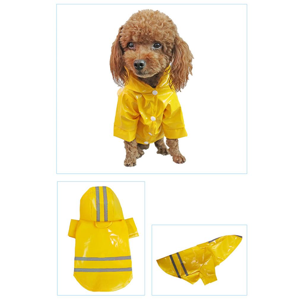 Reflective Pet Dog Raincoats Suitable for Large Medium and Small Dog Clothes Windproof and Rainproof Puppy Rainwear
