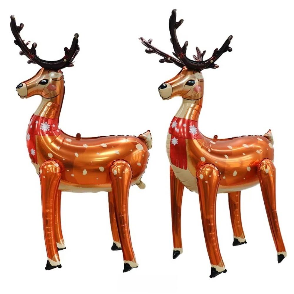 Standing Elk Garden Deer Balloon Aluminum Foil Party Balloon Decoration New Year Celebration