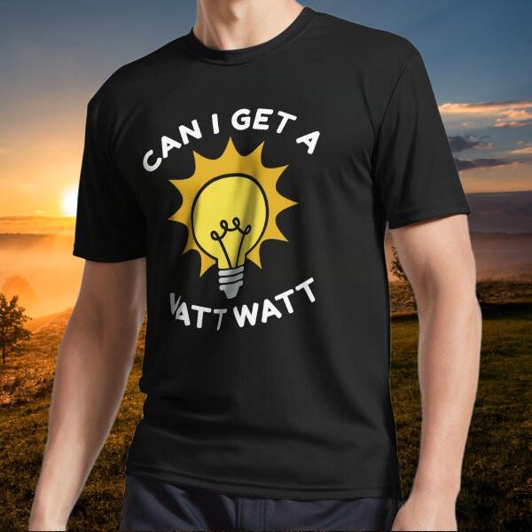 New item Can I Get A Watt Watt Active Logo T-Shirt American XL