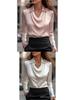 Elegant 2026 Women's Printed Swing Collar Shirt Top