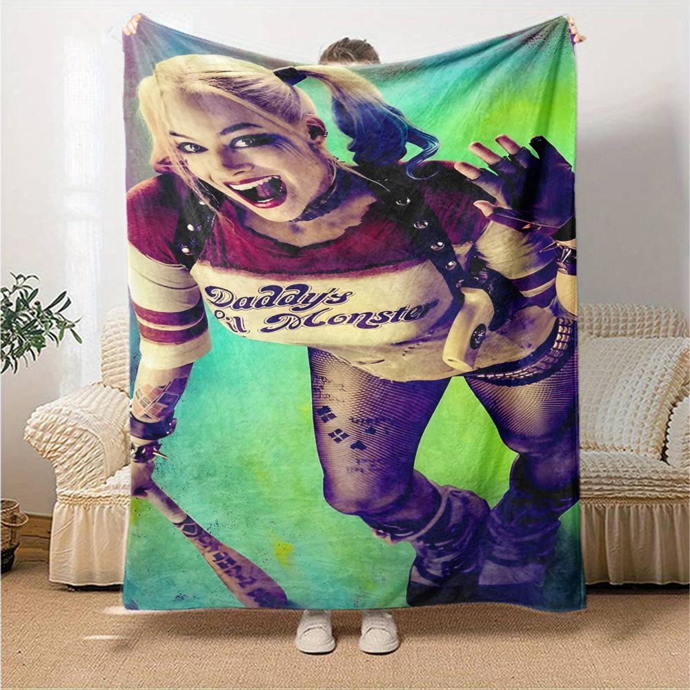 Dc Character Joker Harley Quinn Blanket Ultra-Soft Suitable for Picnics Office Chair Bedding Four Seasons Multipurpose Modern