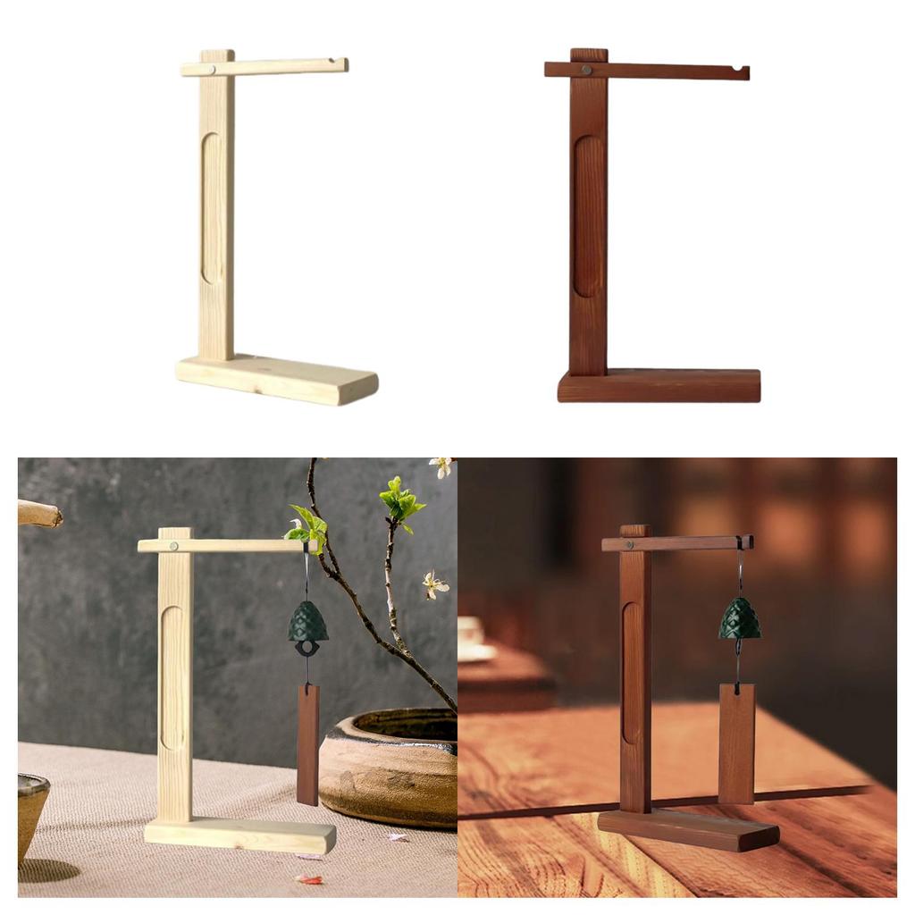 Windspielständer mit flachem Sockel, schlichter Aufhänger für Windspiele, Schmuck, Anhänger und Halsketten, Schreibtisch oder Wohnzimmer