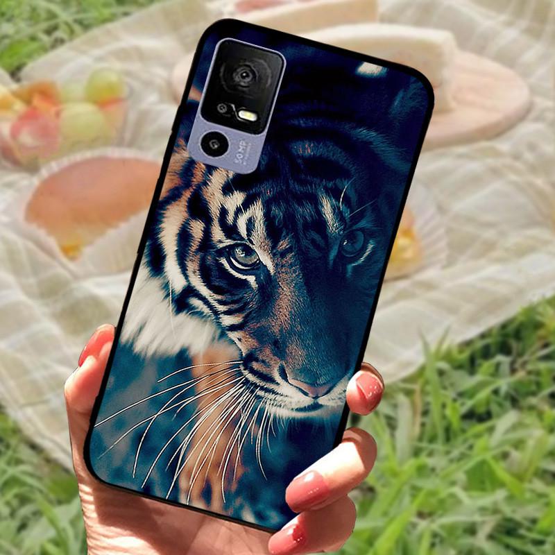 Weiche TPU-Handyhülle für TCL 40R 5G Stoßfeste Schwarze Schutzhülle Bumper für TCL 40 R 5G Schöne Modische Handy-Rückseite Fundas Coques