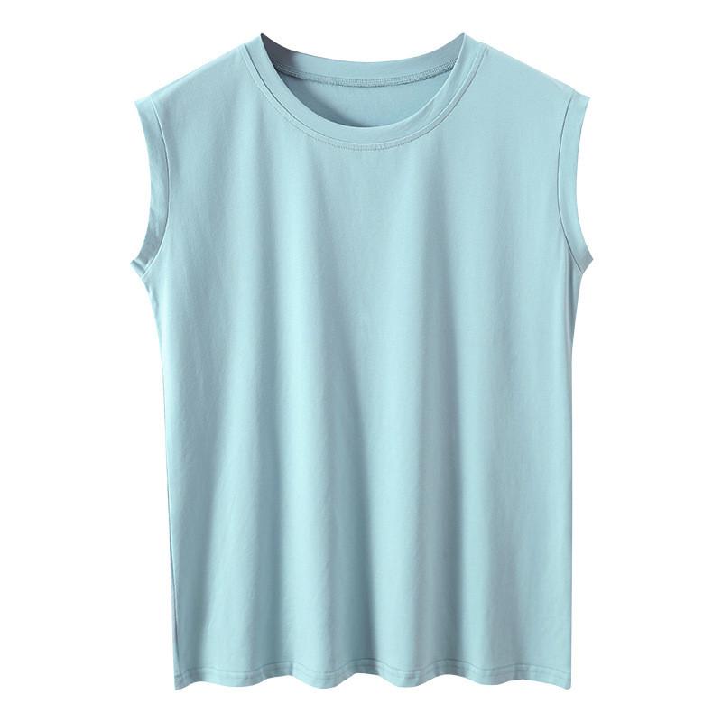Cotton Sleeveless T Shirt For Women Summer Casual Fit For Office Use
