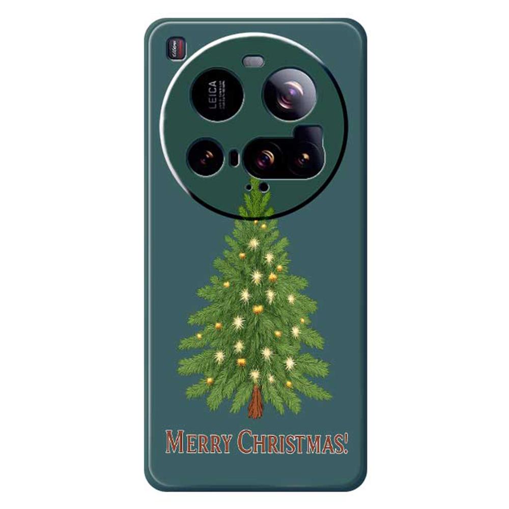 For Xiaomi 15 Ultra Case Christmas Tree Pattern Printing Straight Edge TPU Phone Back Cover