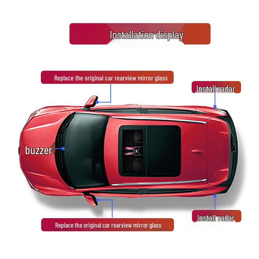 Rearview Mirror Blind Spot & Lane Departure Warning System for Toyota Corolla, RAV4, Levin, Camry