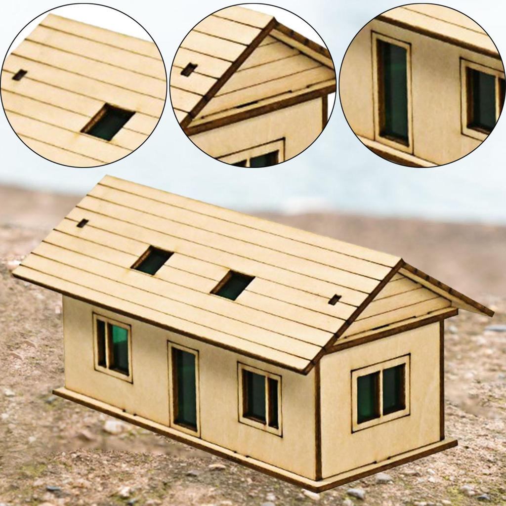 1/64 1/60 Miniature House Made of , Unpainted, Unique Ornament Accessory, DIY Building, Ready for