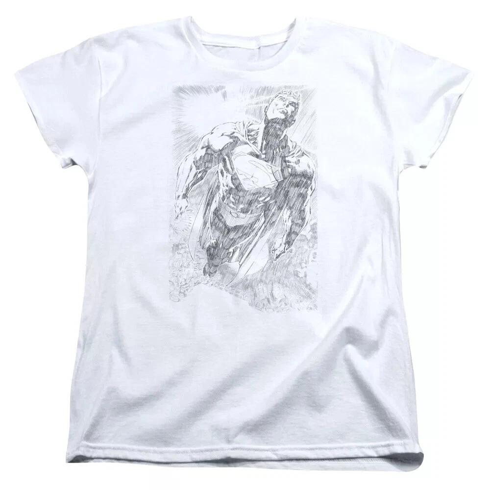 Superman  Exploding Space Sketch  Women s T-Shirt 2XL