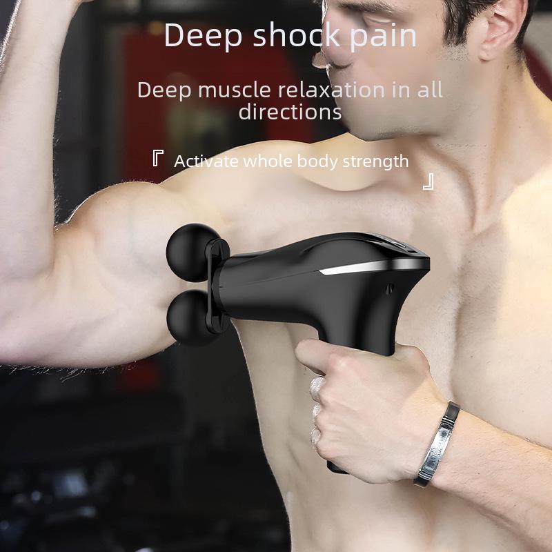 Dual-Head USB Rechargeable Muscle Massage Gun