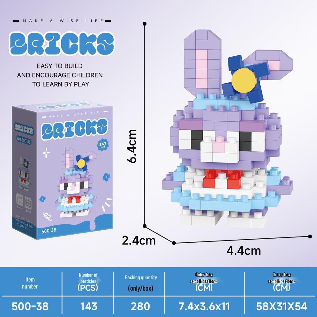 Micro Particle Cartoon Figure Building Blocks for Kids - Assembly Toys & Hanging Ornaments