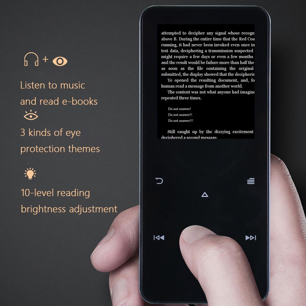 1.8 Inch TFT MP3 Player Walkman Touch Screen Mp4 Video Player USB 2.0 3.5mm Jack FM Radio with E-book Recording Built-in Speaker