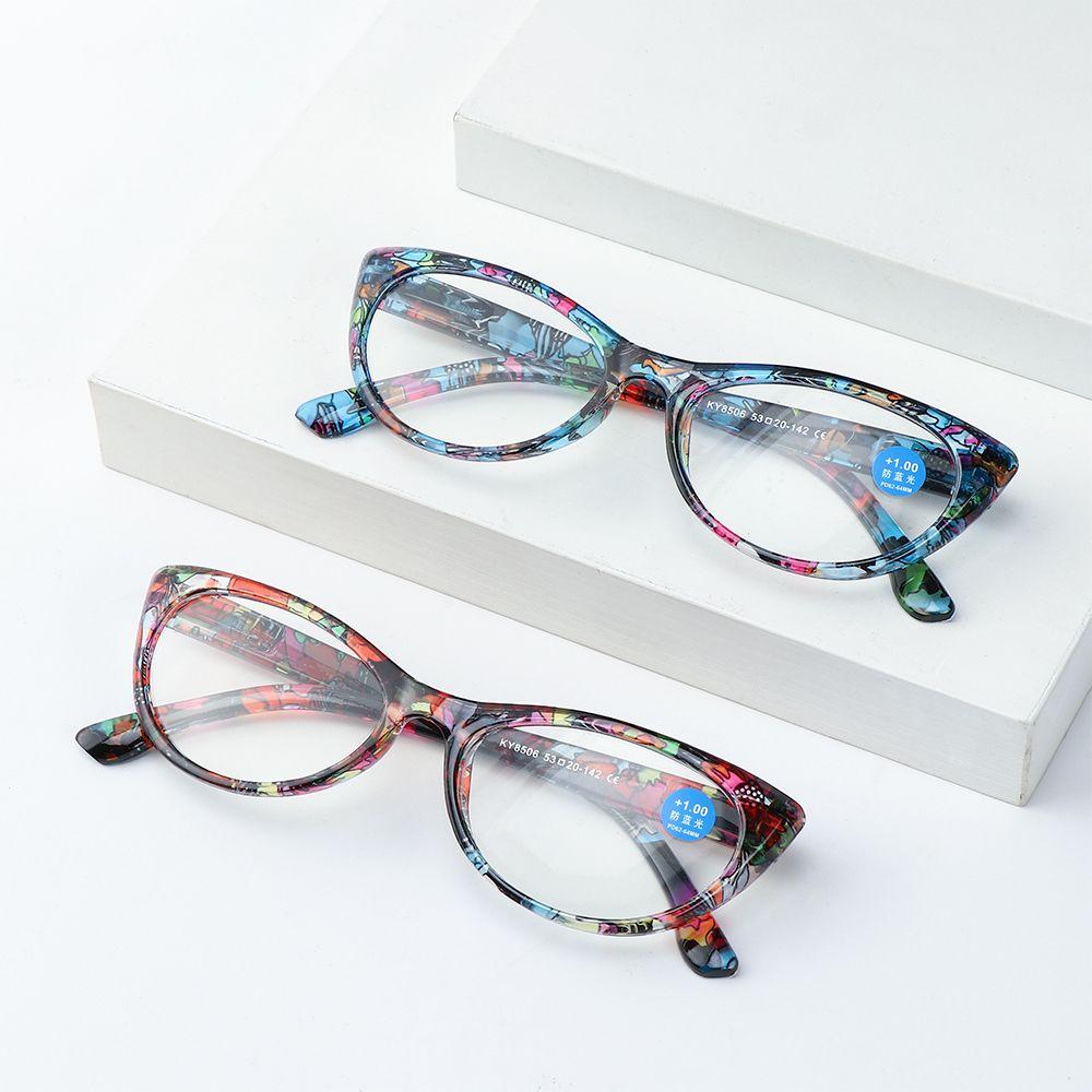 Fashion Flowers Elegant Vintage Eye Protection Reading Glasses Ultra Light Frame Floral Eyeglasses