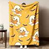 1pc 152.4cm X 203.2cm Cozy Flannel Throw Blanket Suitable for All-Season Use - Soft Fleece Bedspread with Cute Ghosts, Books & Bats Design, Retro Beds