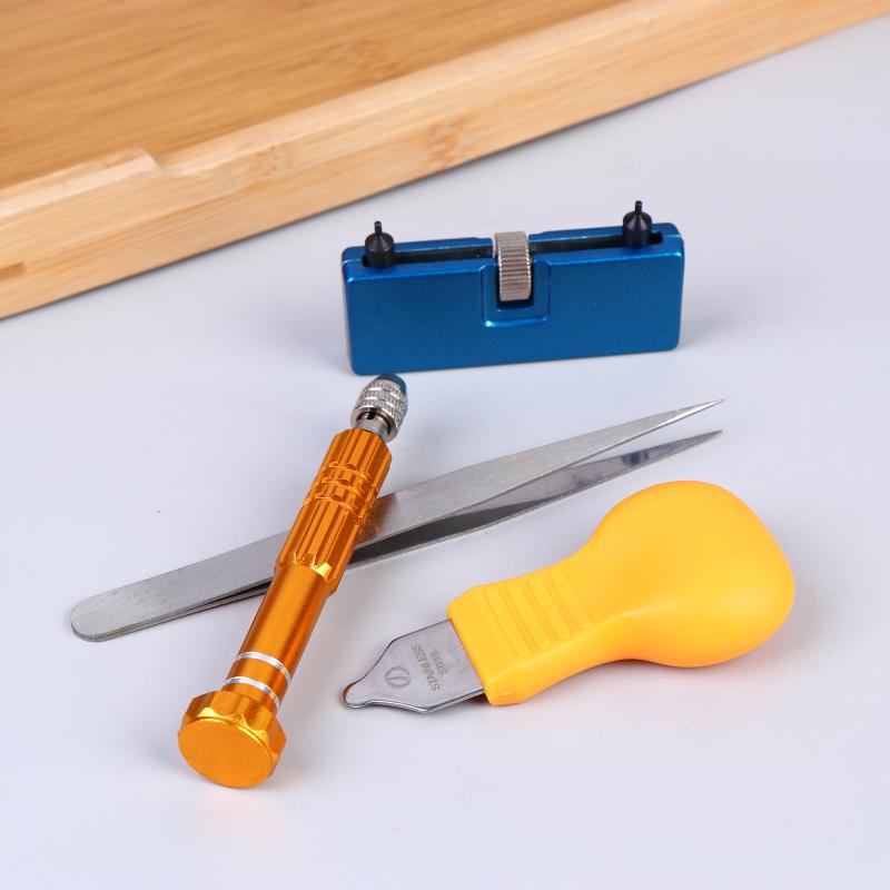 Watch Battery Replacement Kit Service Screwdriver Watch Case Opener Band Replacement Holder Spring Bar Tweezers Tool