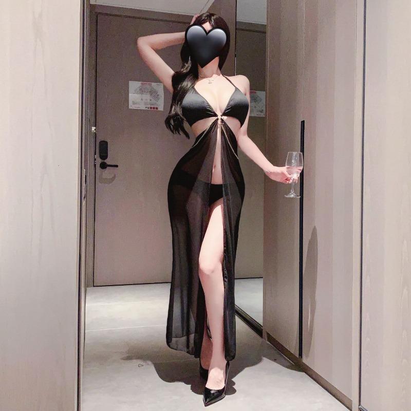 Sex underwear swimsuit light luxury simple sexy hot girl size chest three-point bikini split swimsuit female hot girl