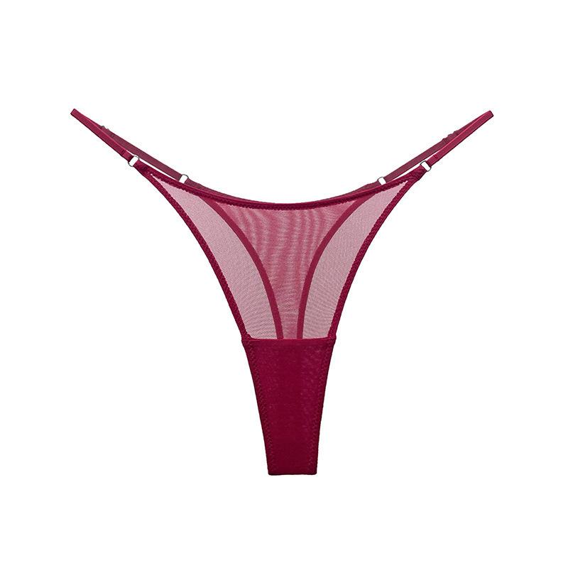 One piece is sent on behalf of the buyer! T mesh sexy thin strap thong perspective hot fun high fork T pants women