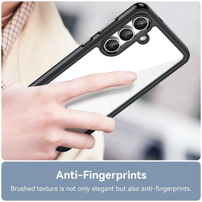 For Samsung Galaxy S25 FE Case Samsung Galaxy S25 FE Cover TPU Clear PC + Silicone Shockproof Anti-Slip Protective Phone Cover