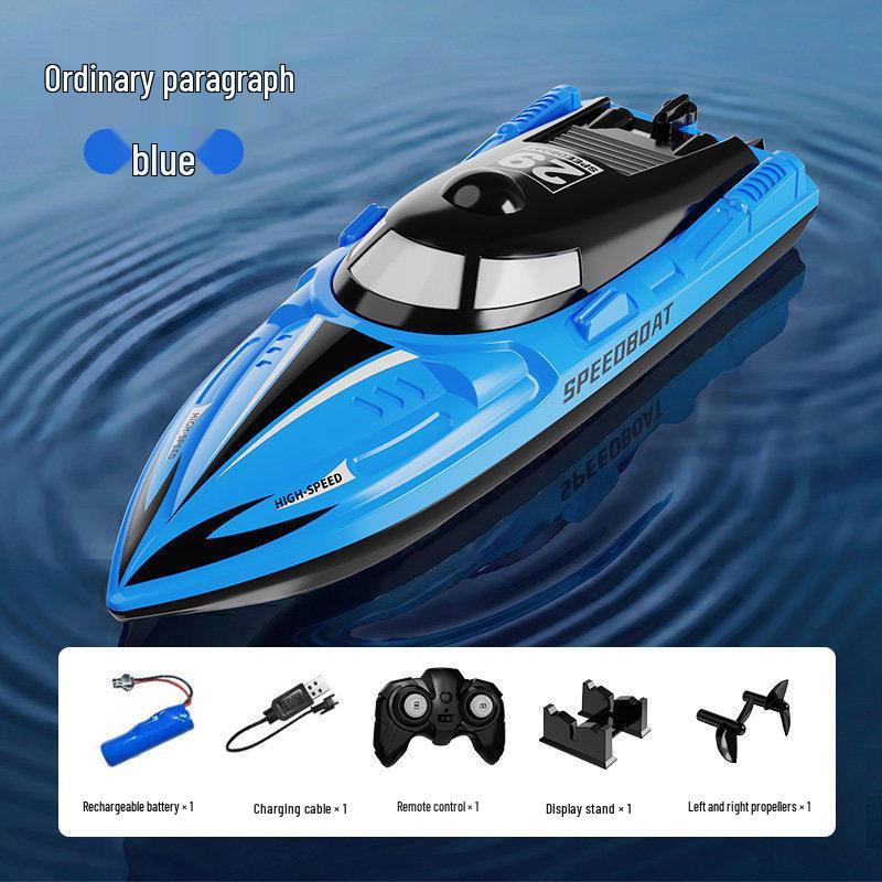 RC Electric Remote Control Speedboat Toy for Kids - Black Technology