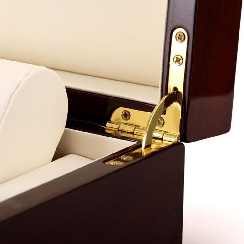 Solid Wood Case Display Organizer, mens Women Jewelry Watches Storage Boxes Holder with Pillow
