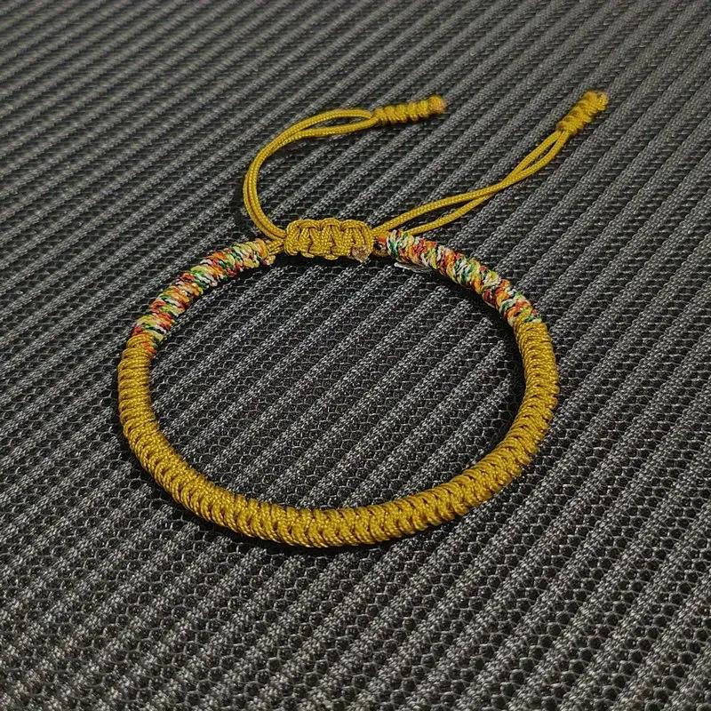 Tibetanisches Buddhistisches Glücksarmband Unisex Geflochtenes Rotes Fadenseil Verstellbar King Kong Knoten Armbänder für Damen Herren Armreifen Schmuck