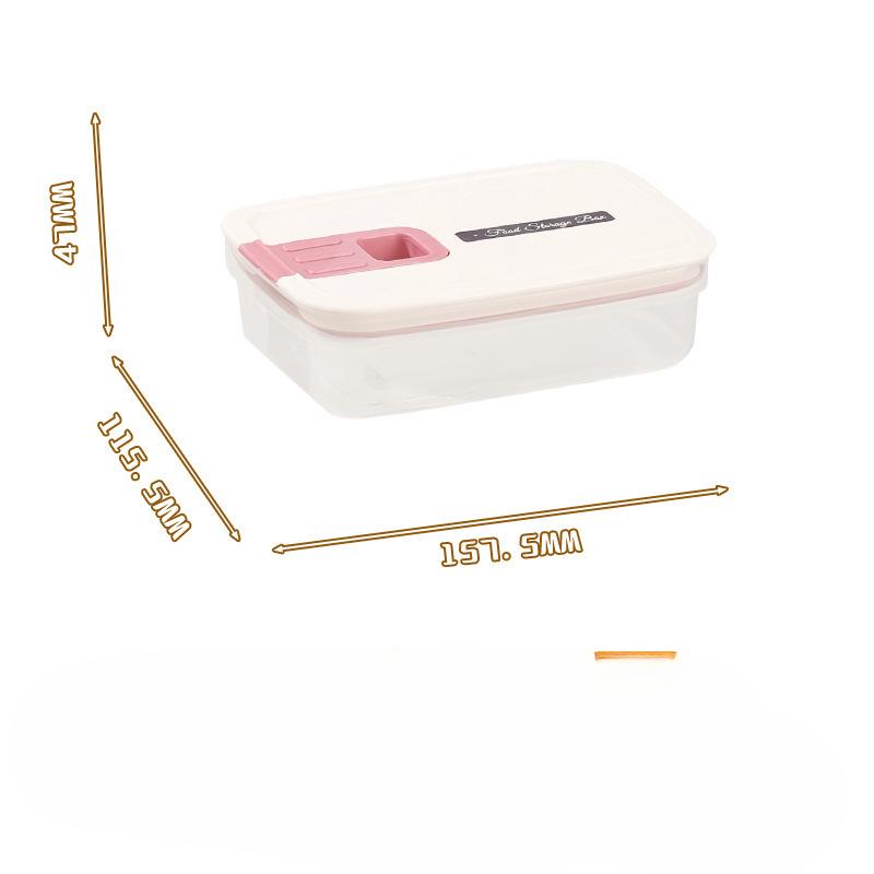 

Food-grade Sealed Leak-proof Square Large-capacity Household Refrigerator Storage Box with Lid PP small розовый