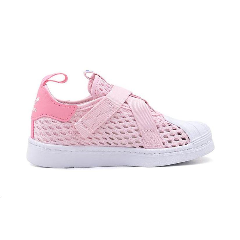 adidas Originals Superstar 360 Mesh Bequem Vielseitig Atmungsaktiv Schweißabsorbierend Low-Top Kinder Sneaker Kinder Sneaker Rosa Weiß IE8193