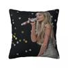 Singer Sabrina Carpenter Square Pillow Cases Pop Music Cushion Cover Vintage Zippered Decor Pillowcase For Home 45*45Cm