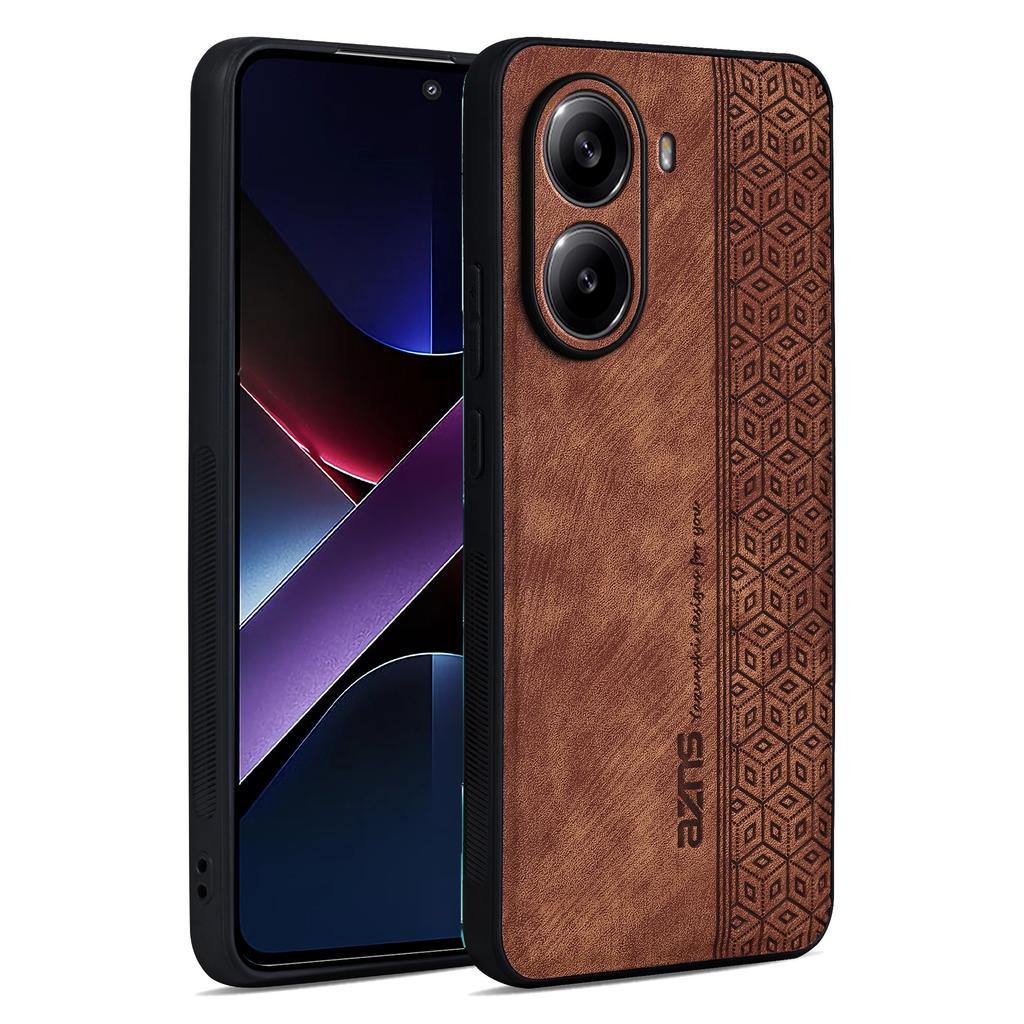 AZNS For Xiaomi Poco X7 Pro 5G/Redmi Turbo 4 5G Case Protective PU Leather Covered TPU Phone Shell