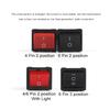 5PCS 24*21mm 4/6 Pin 2/3 Position 6A/10A 250V/125V ON-OFF/ON-OFF-ON/ON-ON Electric Power Switch Rocker Switch Red /Black