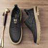Classic Fashion Oxford Shoes Thick Sole Durable Men's Outdoor Sports Shoes Men's Genuine Leather Casual Shoes Low Top Shoes