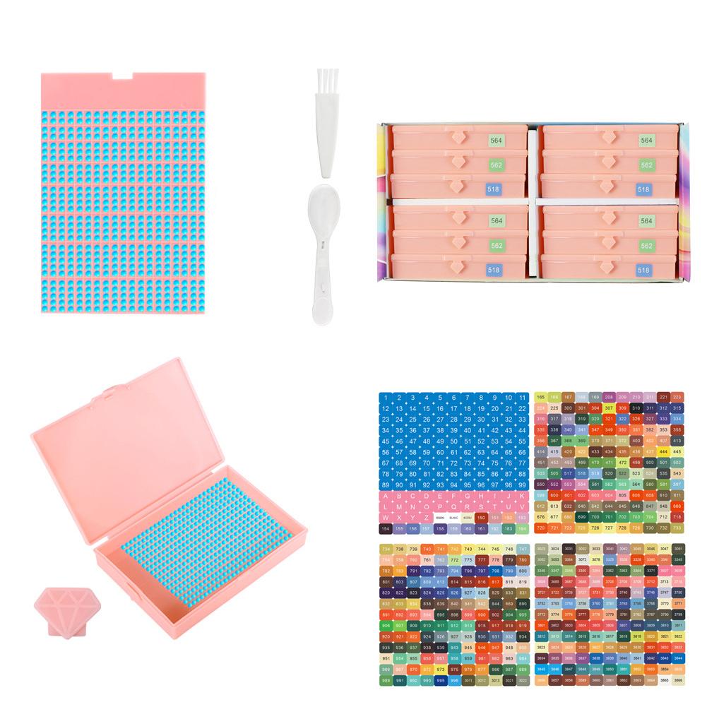 5D DIY Diamond Painting Tray with Spoon & Brush Diamond Painting Tool Tray Diamond Painting Storage Containers Trays for Adults