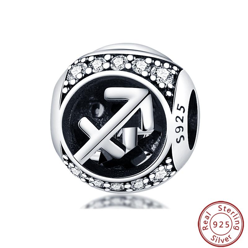 Lucky Copper Craft Birthday Zodiac Series Colorful Shining Zircon Lucky Beads Charms 3Mm Diy Exquisite Jewelry Making