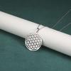 Flower of Life Sacred Geometry Necklace Stainless Steel Mandala Neck Chain Women Men Viking Vintage Universal Spiritual Jewelry