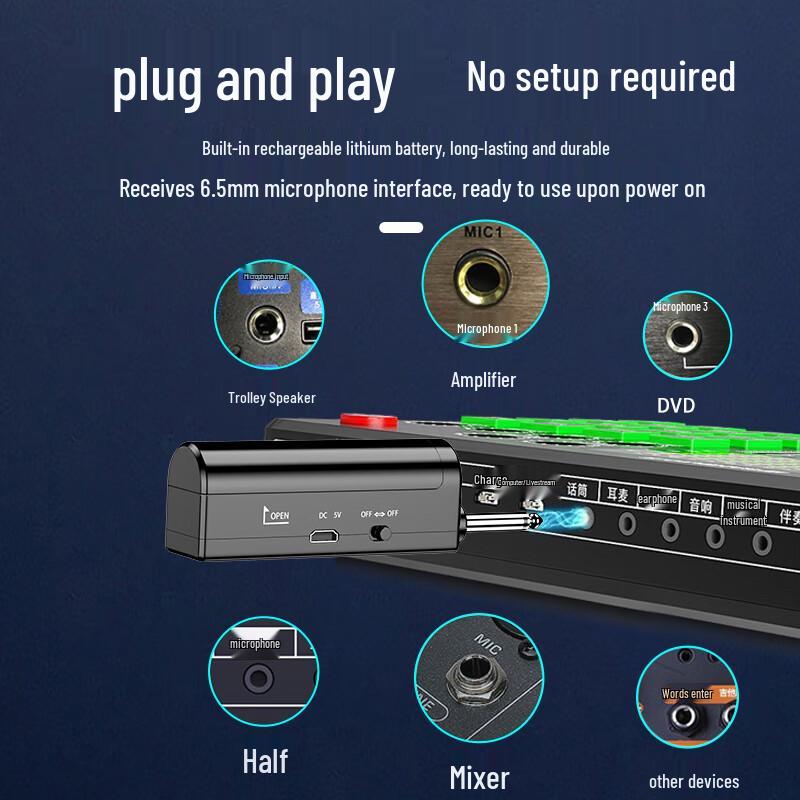 Soaiy WS16 Wiederaufladbares Kabelloses Dual-Mikrofon-Set