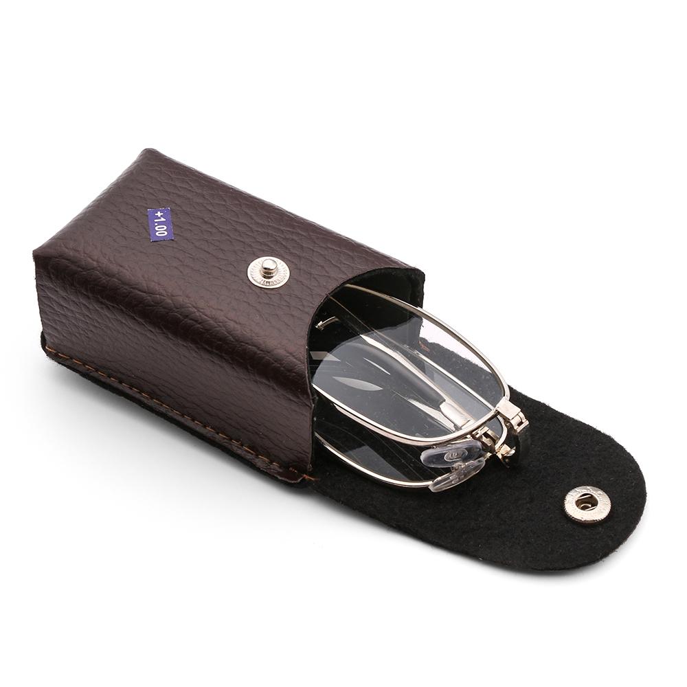 Foldable Reading Glasses Folding Hyperopia Men Women Metal Classic Style Digital Device Reading glasses with case 10 15 20 25 30 35 40