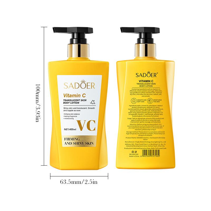 Vitamin C Brightening Body Lotion SADOER Moisturizing Body Lotion
