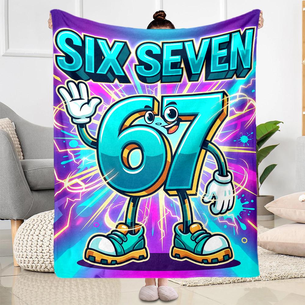 Sixty-seven Blanket,Suitable for sofas, offices, travel, living rooms, Gifts to relatives and friends, Blanket,Suitable for all seasons.