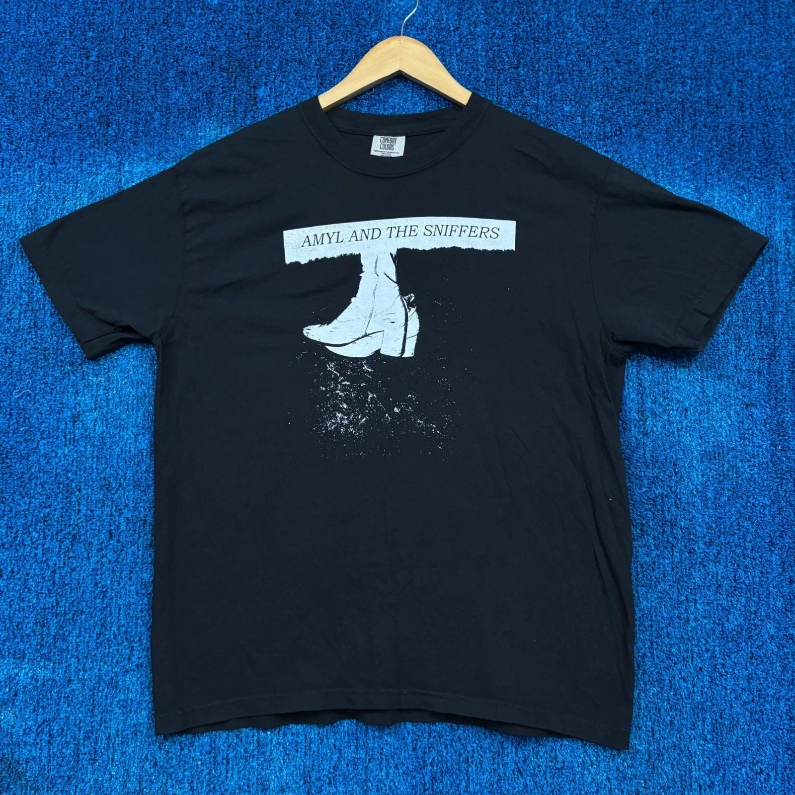 

Amyl and the Sniffers Boots Australian Pub Rock Band Tee L S