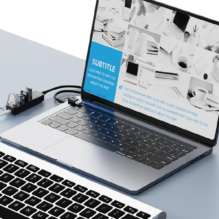 Plastic USB Hubs 4 Port USB3.0 USB2.0 Fast Speed Data Transfer Solution for Enhanceds Productivity In Work Environment
