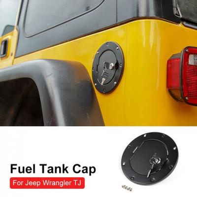 Car Door Gas Cap Fuel Filler Tank Cover With Lock For Jeep Wrangler TJ 1997-2006