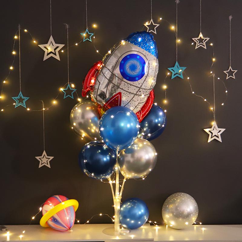 Space-Themed Astronaut Birthday Decorations for Boys: Floating Balloons & Party Supplies