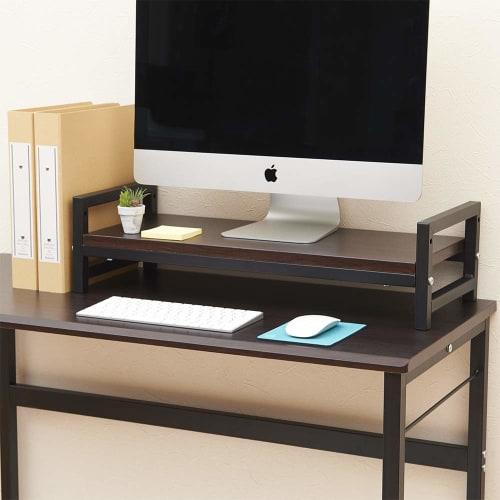 Nakabayashi Desktop Rack Desktop Stand 640 x 250mm Dark Wood Grain AMK-6425-DM